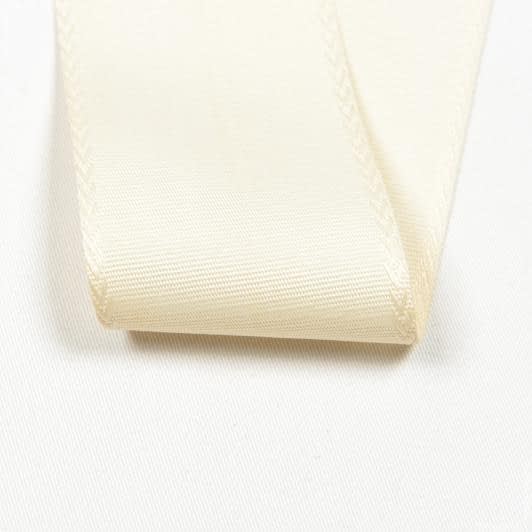 Ткани для декора - Репсовая лента Елочка Глед  цвет сливочный 64 мм
