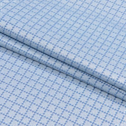 Ткани для римских штор - Скатертная ткань жаккард Долмен т.голубой СТОК