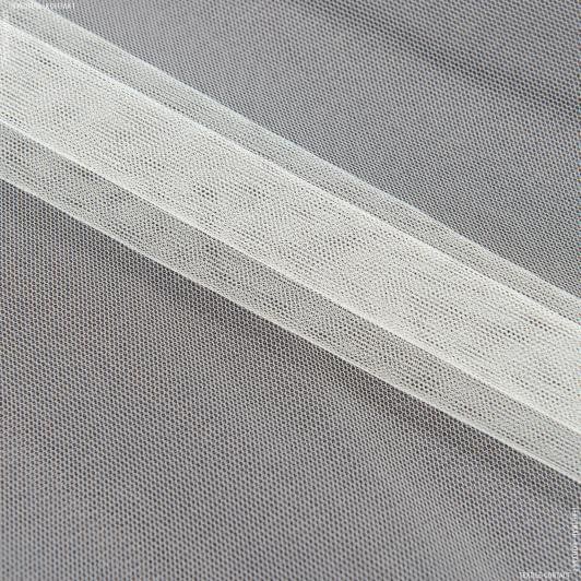Ткани для скрапбукинга - Декоративная сетка жесткая / фатин св.молочный