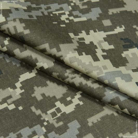 Тканини камуфляжна тканина - Саржа ТКЧ камуфльована  піксель