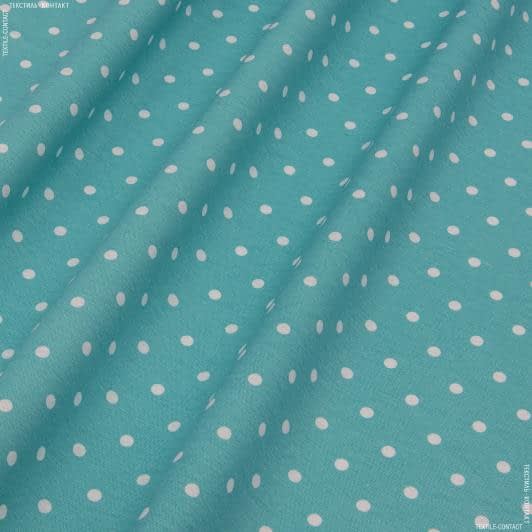 Тканини для слінгу - Декоративна тканина Севілла горох колір зелена бірюза