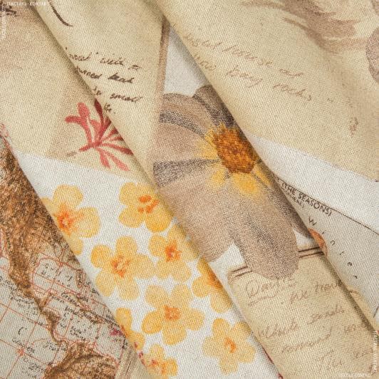 Ткани портьерные ткани - Декоративная ткань Тулум гербарий, книги