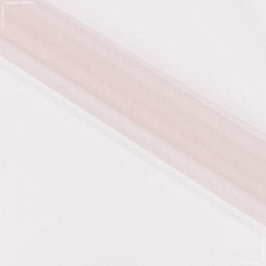Ткани horeca - Декоративная сетка жесткая / фатин серый с розовым оттенком