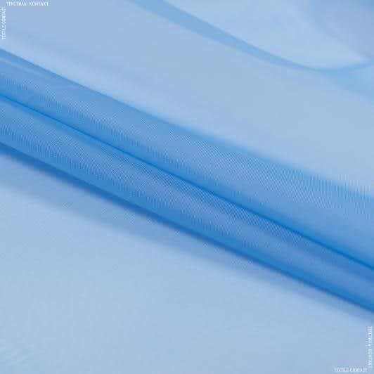 Ткани для декора - Тюль вуаль т.голубой