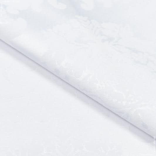 Ткани для декора - Декоративная ткань Дамаско вензель белая