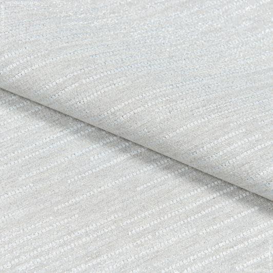 Ткани для декора - Жаккард Ларицио штрихи песок, люрекс серебро