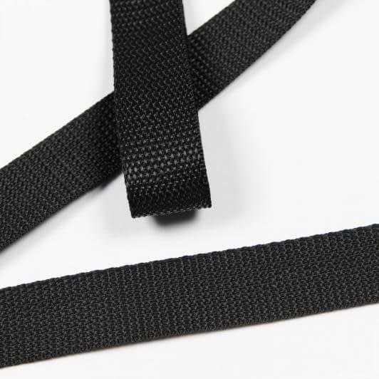 Ткани фурнитура для декора - Тесьма / стропа ременная стандарт 25 мм черная
