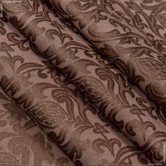 Ткани для столового белья - Ткань для скатертей Ингрид 2 цвет каштан
