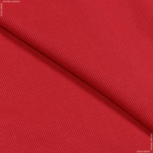 Ткани для спортивной одежды - Рибана к футеру 3х-нитке  65см*2 красная