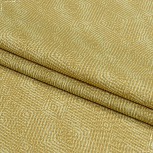 Ткани для декора - Декоративная ткань панама Кире горчица