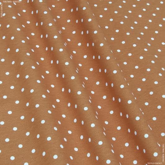 Ткани для юбок - Декоративная ткань Севилла горох оранжевый