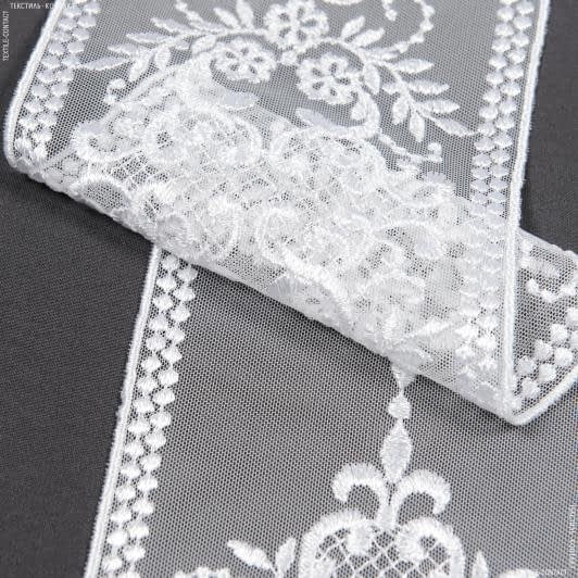 Ткани для декора - Декоративное кружево Агат белый 14 см