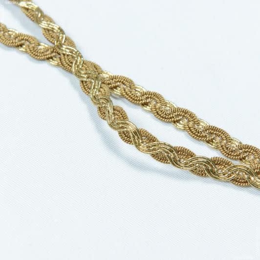 Ткани тесьма - Тесьма окантовочная Аделина цвет старое золото 8 мм