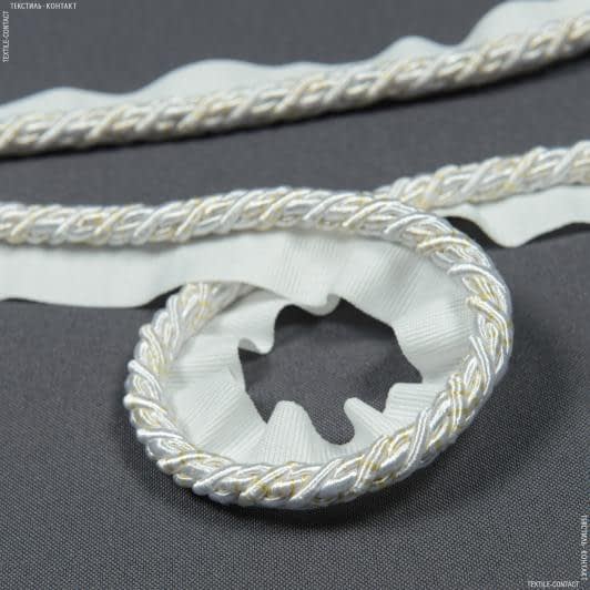 Ткани фурнитура для декора - Шнур окантовочный Корди цвет белый, крем 7 мм