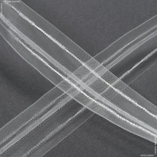 Ткани фурнитура для декора - Тесьма шторная Косая сборка в право прозрачная 30мм±0.5мм/50м