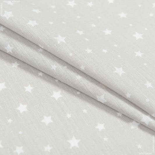 Ткани ткани фабрики тк-чернигов - Бязь ТКЧ набивная звезды цвет серый