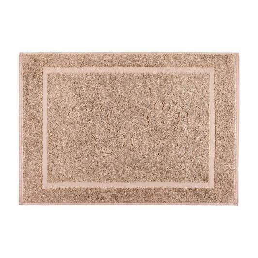 Ткани коврики - Полотенце махровое (коврик) 50х70 "Ножки" кофейное