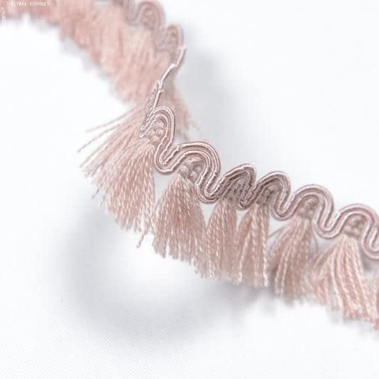 Ткани фурнитура для декора - Бахрома кисточки Кира матовая розовый 30 мм (25м)