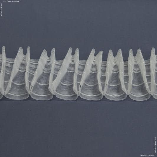 Тканини фурнітура для декора - Тасьма шторна Зигзаг прозора КС-1:2 120мм±0.5мм/50м