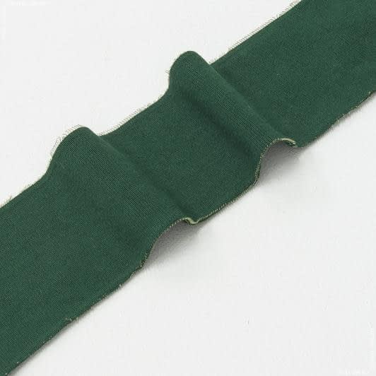 Ткани для одежды - Воротник- манжет  темно-зеленый   10 х 42см