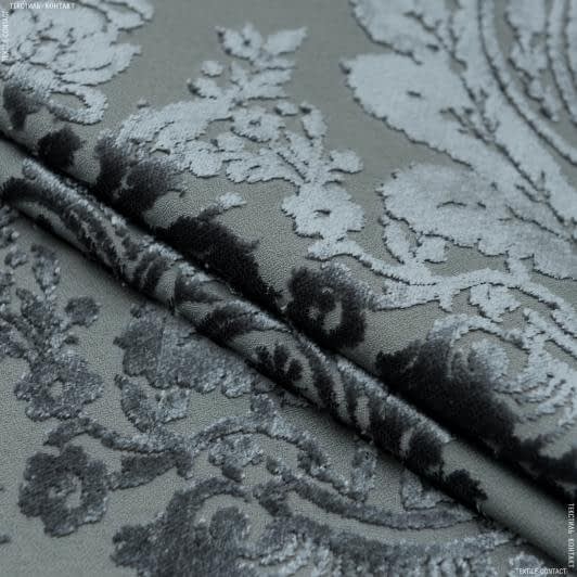 Ткани для мебели - Велюр жаккард Виченца серый