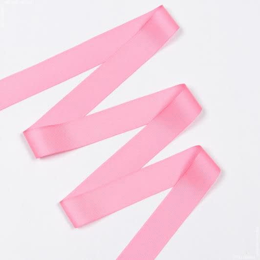 Ткани фурнитура для декора - Репсовая лента Грогрен  розовая 31 мм
