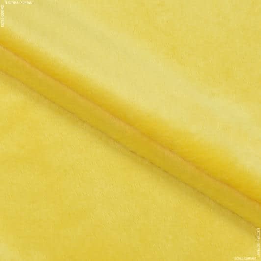 Ткани для декоративных подушек - Плюш (вельбо) желтый