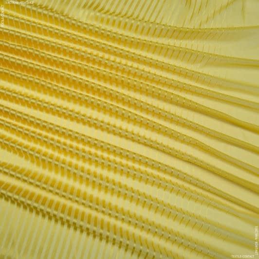 Ткани для рукоделия - Тюль вуаль Вальс полоса цвет желтый с утяжелителем