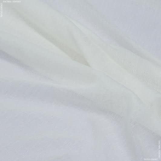 Ткани для рукоделия - Тюль кисея Мелодия имитация льна молочная с утяжелителем