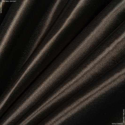 Ткани для юбок - Атлас плотный темно-коричневый