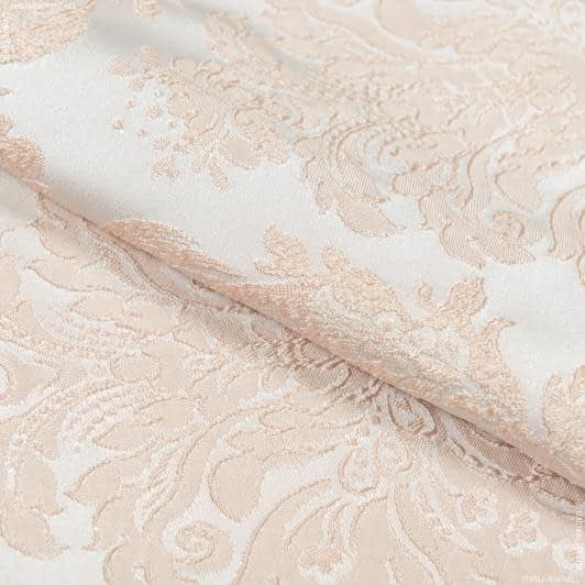 Ткани все ткани - Жаккард Анталия вензель бежево-розовый (аналог 150251)