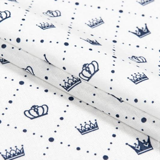 Ткани для сорочек и пижам - Ситец 67-ТКЧ Корона синий