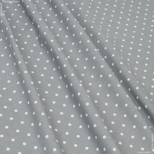 Ткани для тильд - Декоративная ткань Севилла горох серый