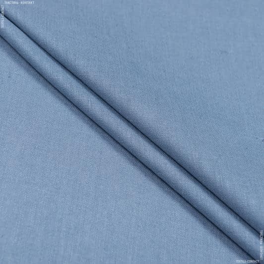 Ткани для сорочек и пижам - Лен сорочечный серо-синий