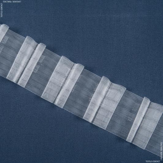 Ткани для декора - Тесьма шторная Бантовые складки разноширокие прозрачная КС-1:2.5 80мм±0.5мм/100м