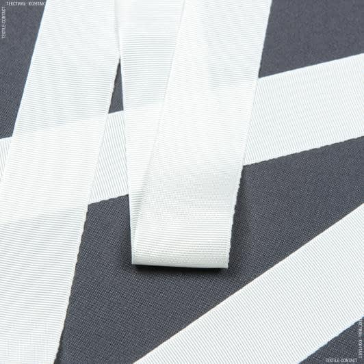 Ткани для декора - Репсовая лента Грогрен  цвет кремовый 41 мм
