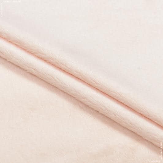 Ткани плюш - Плюш (вельбо) бежево-персиковый
