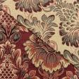 Ткани для декора - Гобелен Лувр вензель бордовый