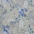 Ткани для римских штор - Декоративная ткань Фиона цветы синий