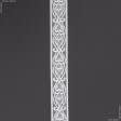 Ткани для тильд - Декоративное кружево Аврора цвет белый 6 см