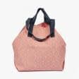 Ткани сумка шоппер - Сумка шоппер дайнис /лист/беж. ярко розовый  50х50 см