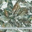 Ткани для штор - Декоративная ткань Листья цвет т. оливка