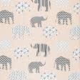 Ткани для пеленок - Поплин набивной слоны