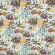Ткани для декора - Декоративная ткань лонета Пинас ананасы желтый,зеленый