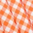 Ткани портьерные ткани - Декоративная ткань Клетка средняя оранжевый
