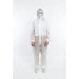 Ткани защитные костюмы - Защитный комбинезон с капюшоном одноразовый  ламинированый спанбонд (герметизация швов ультразвуком) 3XL