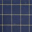 Тканини для верхнього одягу - Пальтова рогожка Гранд у клітинку жовто-синя