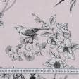 Ткани для римских штор - Декоративная ткань лонета Птичий рай св.розовый