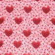 Ткани для сорочек и пижам - Фланель набивная сердечки красные