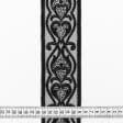Ткани для тильд - Декоративное кружево Аврора цвет черный 6.5 см